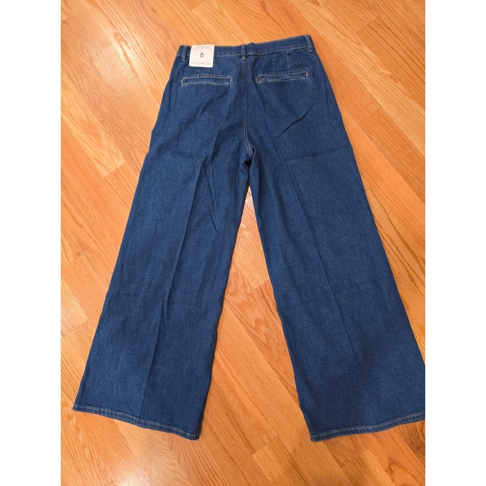 Ann Taylor The Pleated Palazzo Jean women's size 8 new with tags - Picture 6 of 8